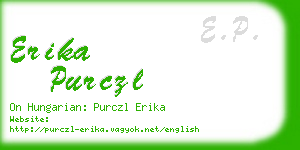 erika purczl business card